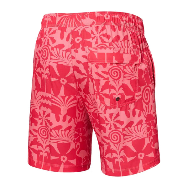 Saxx Men's Oh Buoy 2 in 1 Volley 7" East Coast Hibiscus