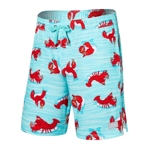 Saxx Men's Oh Buoy 2 In 1 Volley 7" Lobster Lounger