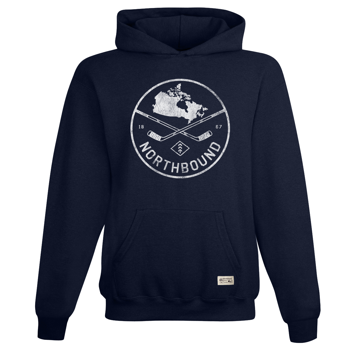 Northbound Boys Navy Heather Hockey Division Pullover Hoodie