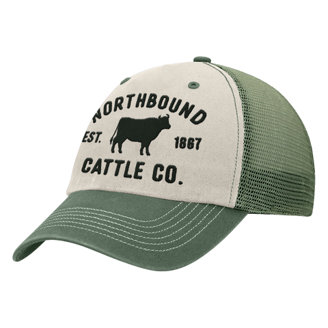 Northbound Supply Co. Deep Green/Off White Cattle Co. Trucker Hat