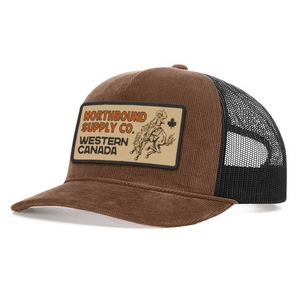 Northbound Supply Co. Chestnut/Black Western Canada Antique Gold Trucker Hat