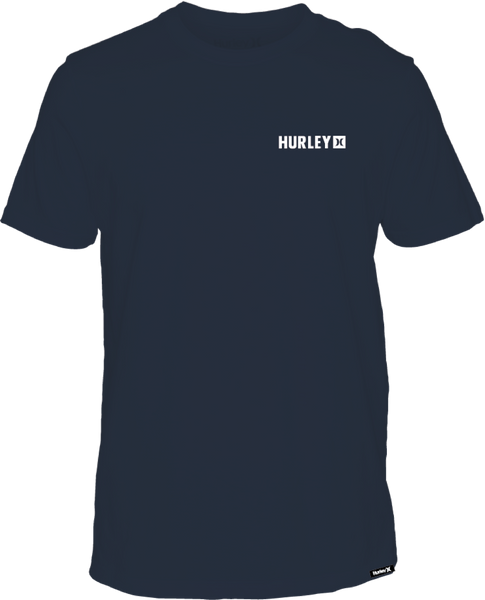 Hurley Mens Midnight Aqua Everyday Four Corners SS Tshirt