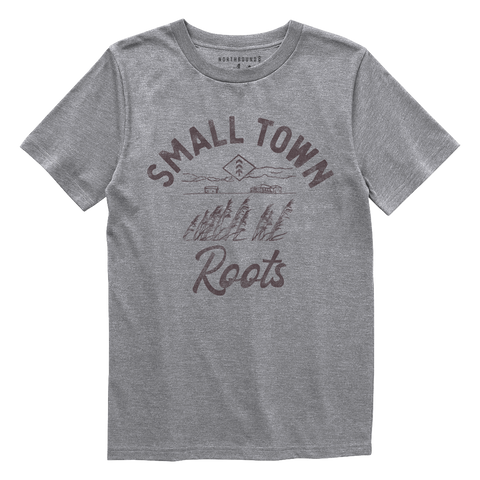 Northbound Supply Co. Girls Charcoal Heather Small Town Roots Tshirt