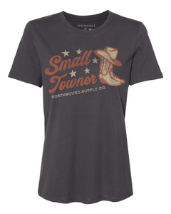 Northbound Supply Co. Ladies Dark Grey Small Towner Relaxed Fit Tshirt