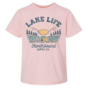 Northbound Supply Co. Pink Girls Lake Life Tshirt