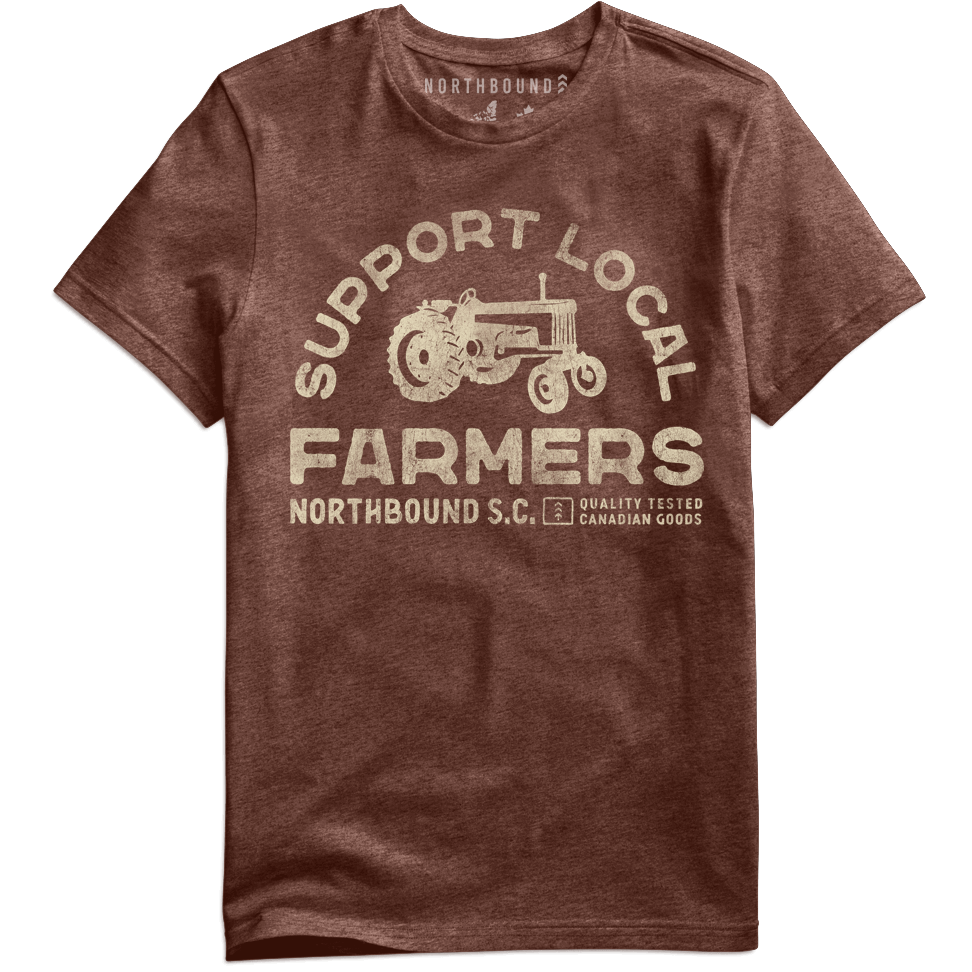 Northbound Supply Co. Brown Heather Support Farmers Tshirt