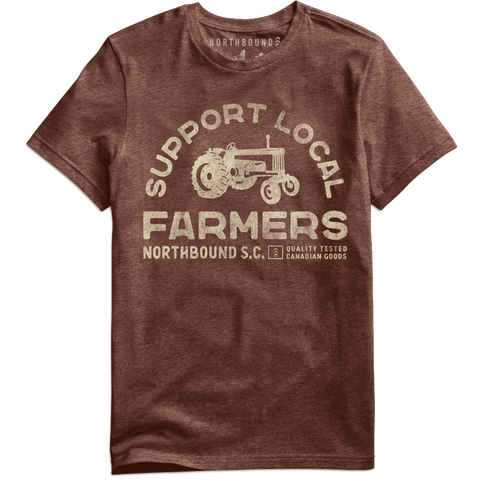 Northbound Supply Co. Brown Heather Support Farmers Tshirt