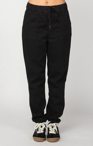 Dex Ladies Black Knit Denim Jogger