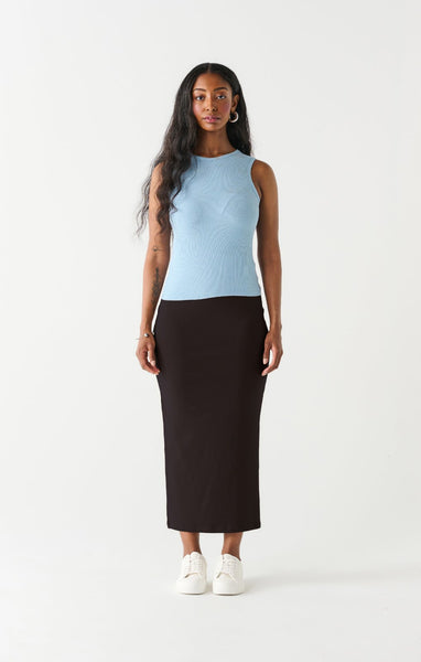 Dex Ladies Black Long Pencil Skirt