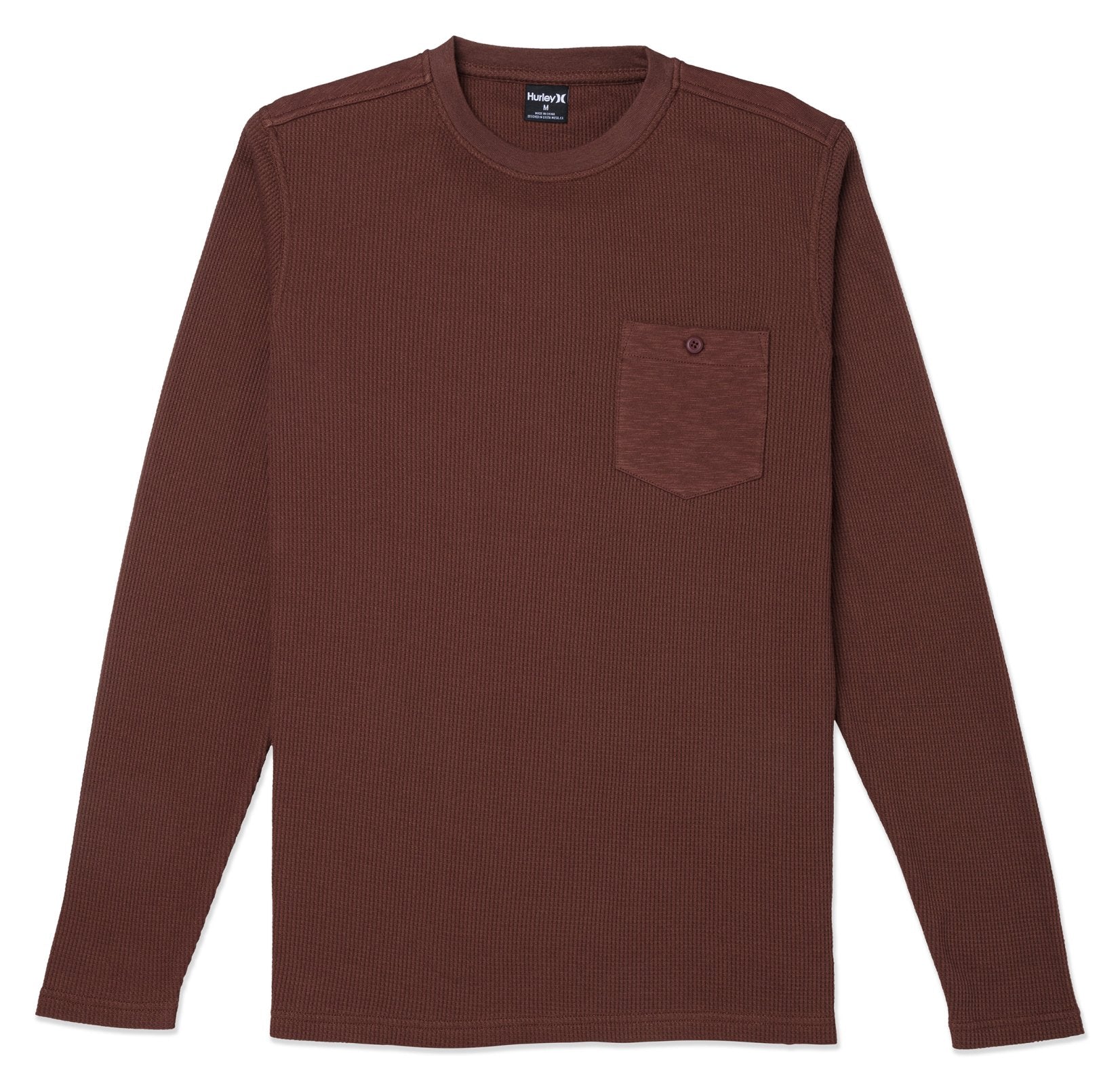 Hurley Mens Hickory Brown Felton Thermal Shirt