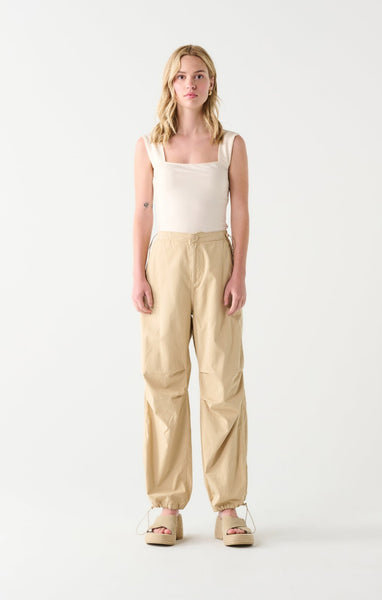 Dex Ladies Light Tan Parachute Pant