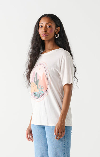 Dex Ladies Bone/Cactus Graphic Tee