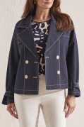 Tribal Ladies Jet Blue LS Jacket w/Lining