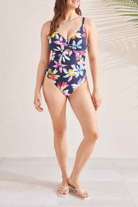 Tribal Ladies Laguna Flatten IT Twist Front One Piece Swimsuit