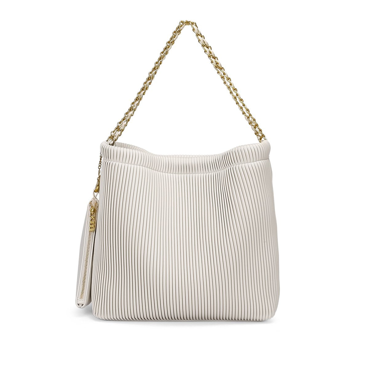 Pixie Mood Coconut Cream Pleated Isabella Shoulder Bag