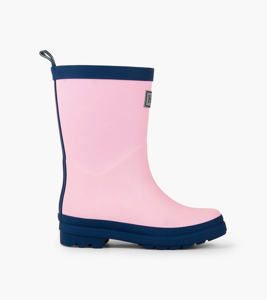 Hatley Girls Pink & Navy Rain Boots