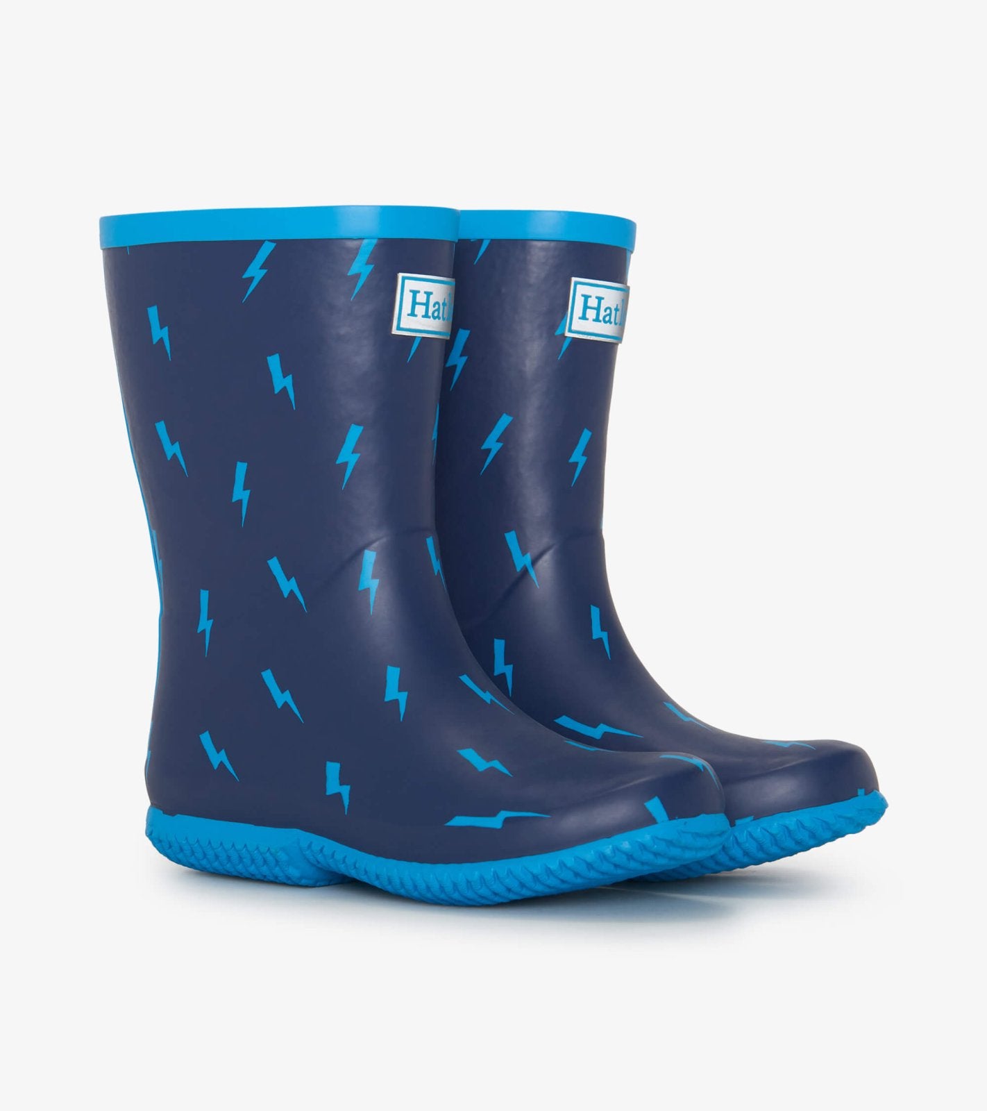 Hatley Boys Patriot Blue Lightening Storm Packable Rain Boots