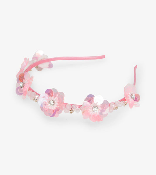 Hatley Girls Pink Flower Crown Headband