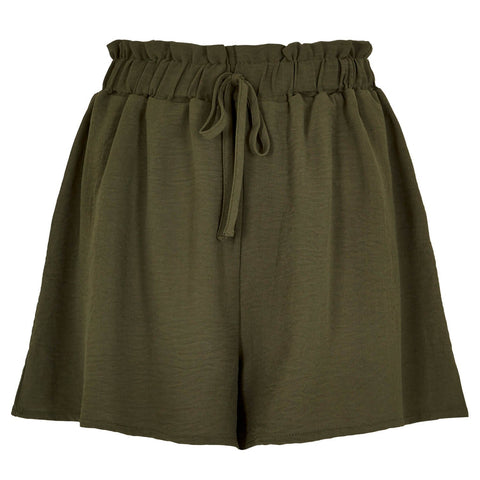 Apricot Ladies Khaki Airflow Paperbag Short