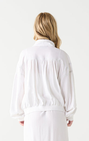 Dex Ladies White Wash Contrast Stitch Jacket