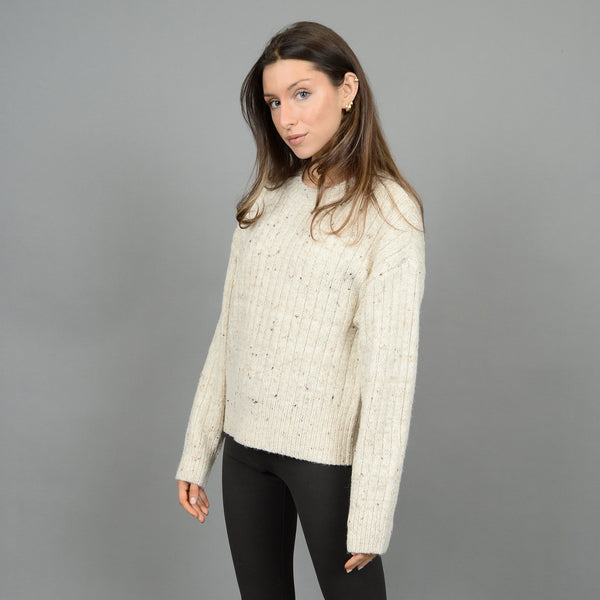 RD Style Ladies Natural Adalina LS Crewneck Pullover