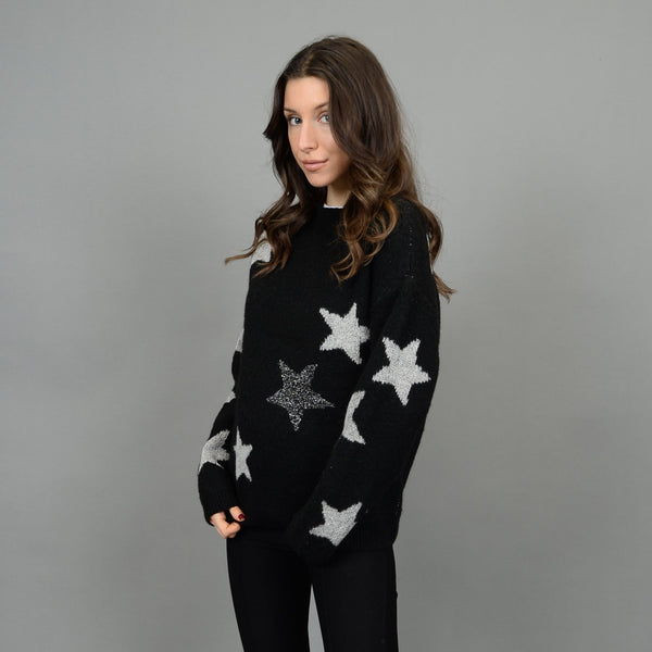 RD Style Ladies Black Bretta LS Crewneck Pullover