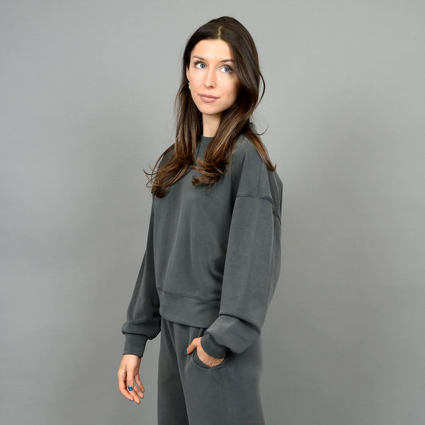 RD Style Ladies Dark Ivy Lucie Super Soft Modal LS Pullover