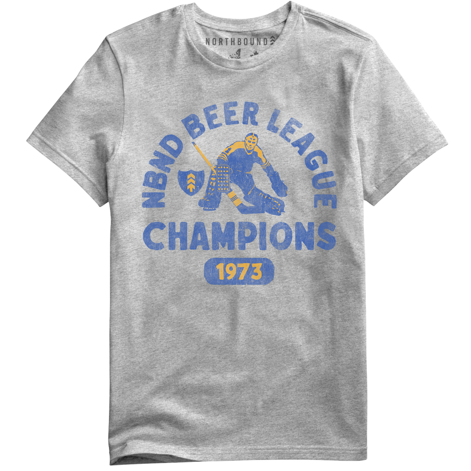 Northbound Supply Co. Mens Grey Heather Beery League Tshirt