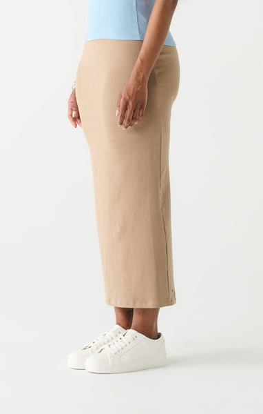 Dex Ladies Mocha Long Pencil Skirt