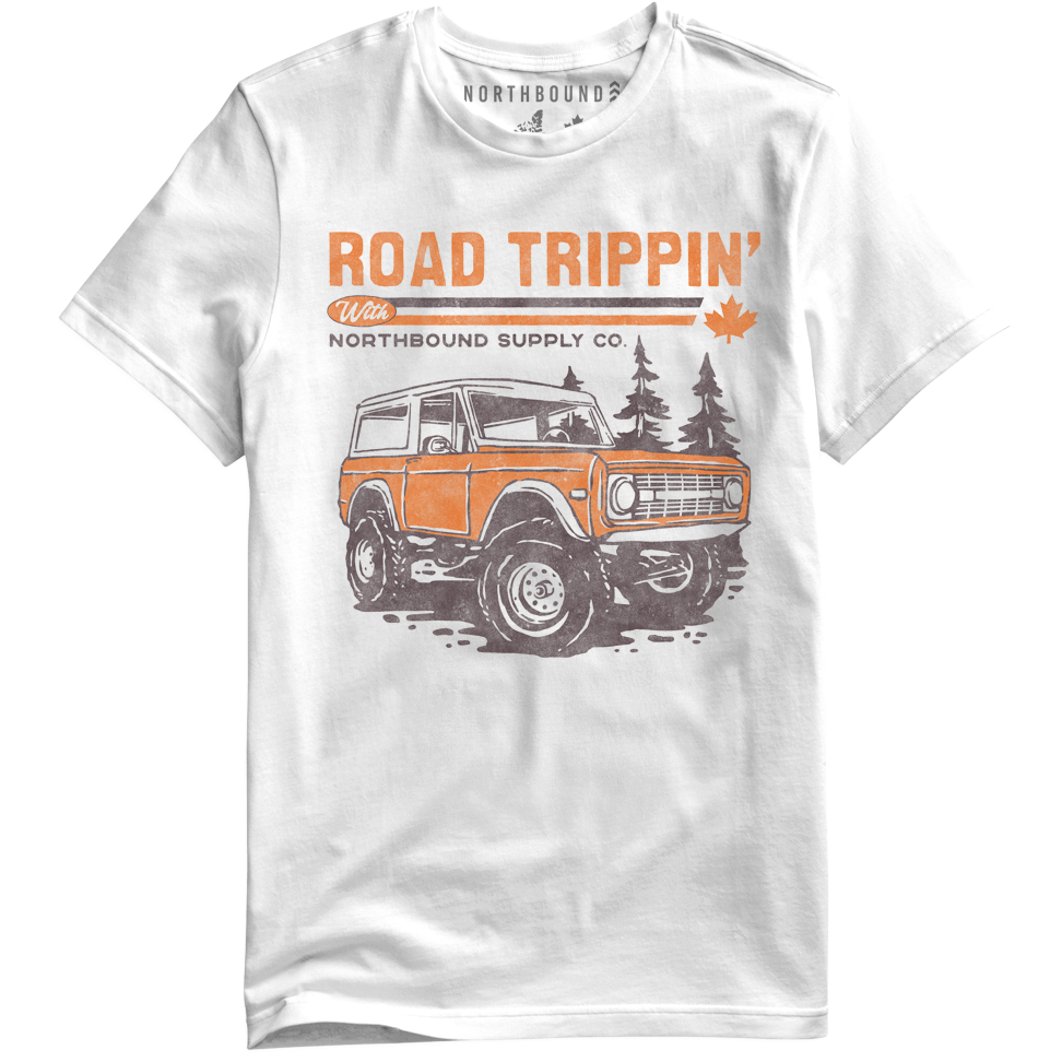 Norhtbound Supply Co. White Road Trippin Tshirt