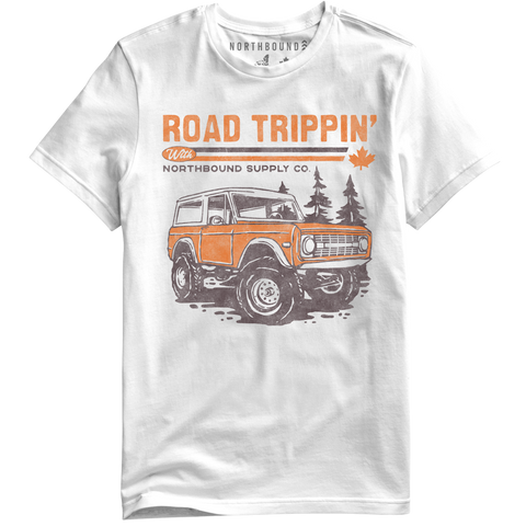 Norhtbound Supply Co. White Road Trippin Tshirt