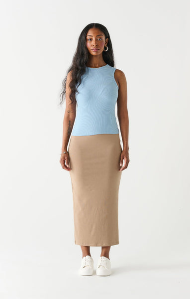 Dex Ladies Mocha Long Pencil Skirt