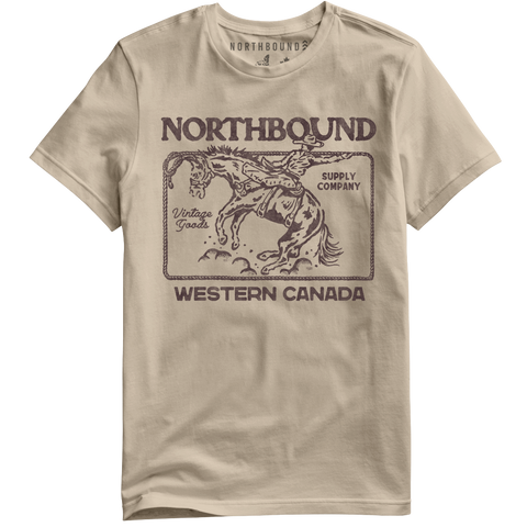 Northbound Supply Co. Sand Vintage Cowboy Tshirt