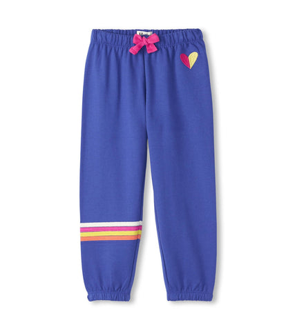 Hatley Girls Royal Blue Rainbow Baggy Track Pants