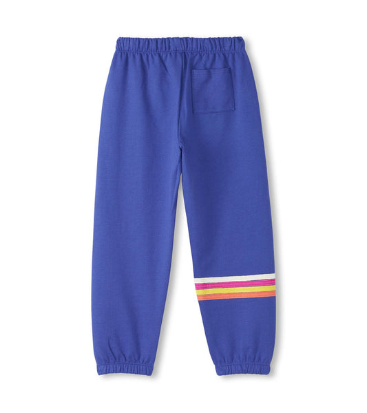 Hatley Girls Royal Blue Rainbow Baggy Track Pants