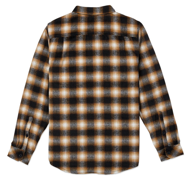 Hurley Mens Brown Portland Wool Flannel Shirt