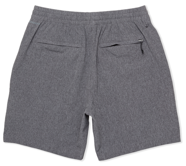 HUrley Mens Black Heather Phantom Flow 18" Volley Short