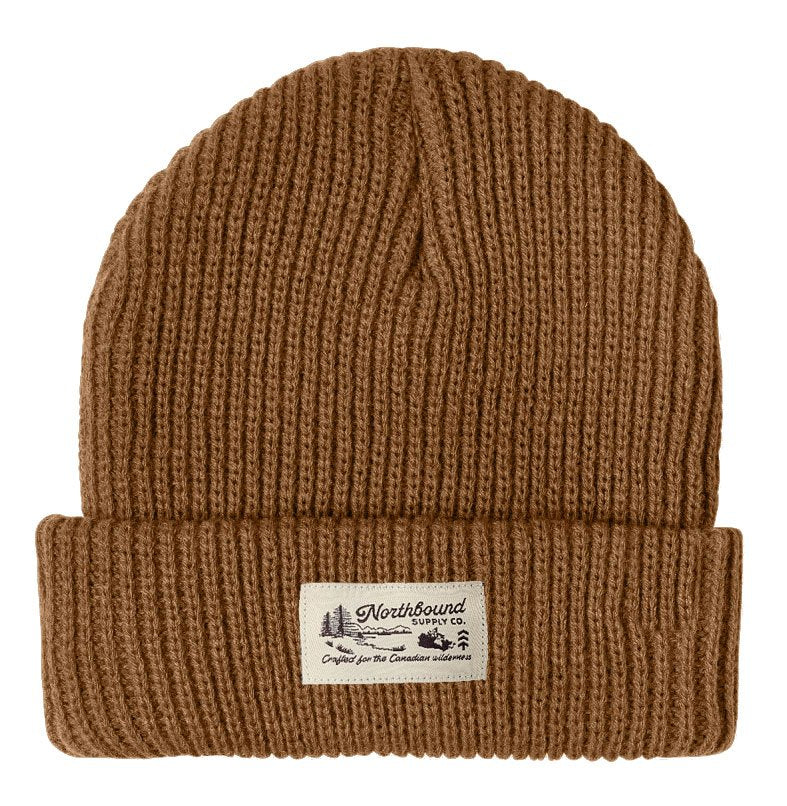 Northbound Supply Co. Bark Polar Canadian Wilderness Label Chunky Knit Beanie