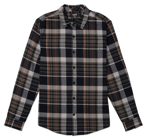 Hurley Mens Cargo Portland Organic Flannel LS Shirt