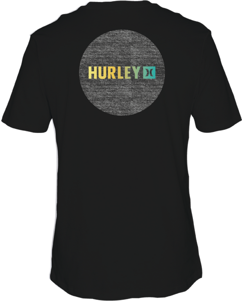 Hurley Mens Black Everyday Circle Gradient Tshirt