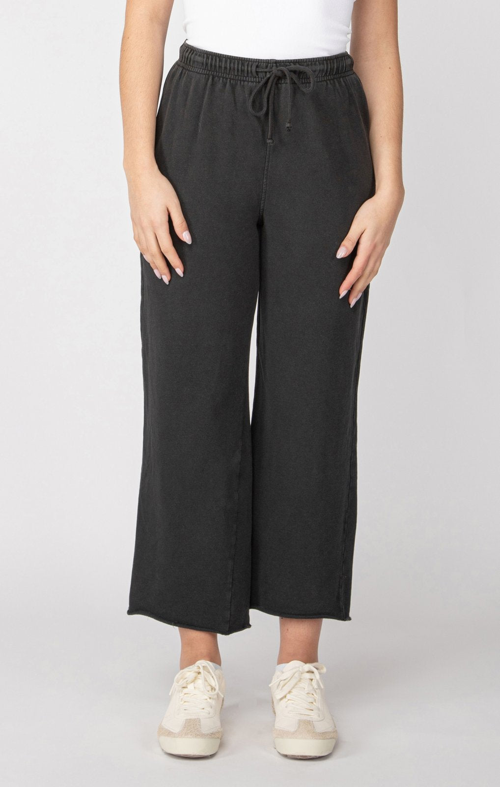 Dex Ladies Washed Black Straight Leg Lounge Pant