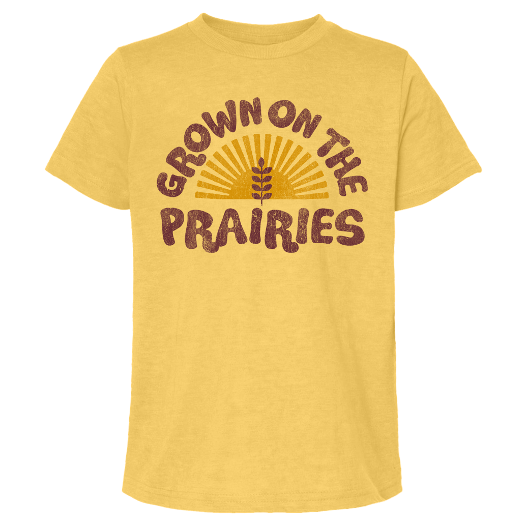 Nortbound Supply Co. Boys Yellow Grown on the Prairies Tshirt