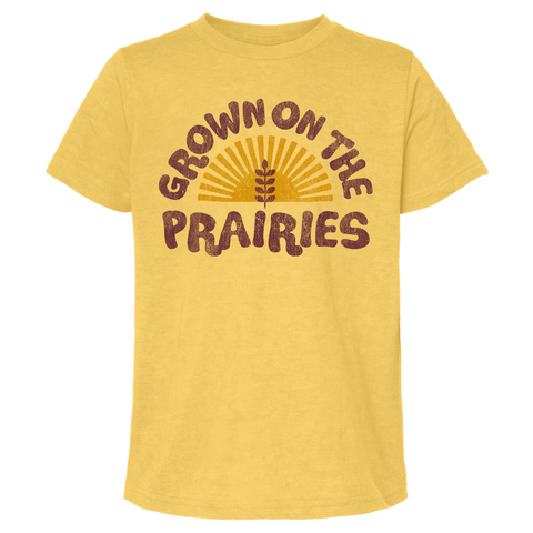 Nortbound Supply Co. Boys Yellow Grown on the Prairies Tshirt