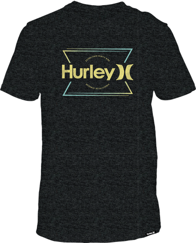 Hurley Mens Black Heather Everyday Folded Up SS Tshirt