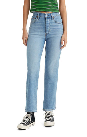 Levi Ladies Centre Lane Ribcage Straight Ankle Jeans