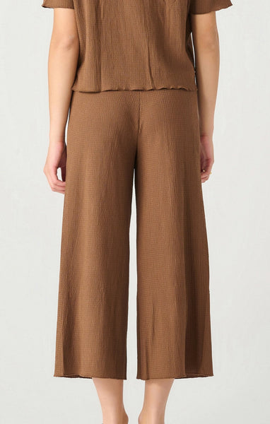 Dex Ladies Walnut Pull On Textured Culotte Pant