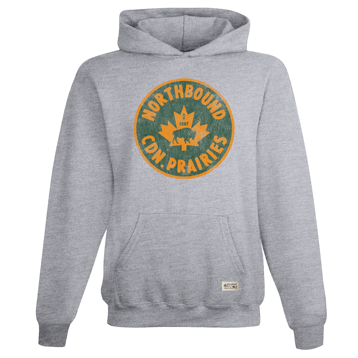 Northbound Supply Co. Boys Grey Heather Canadian Prairies Hoodie