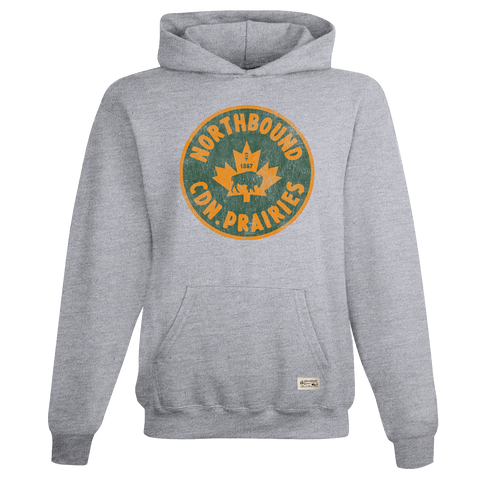 Northbound Supply Co. Boys Grey Heather Canadian Prairies Hoodie