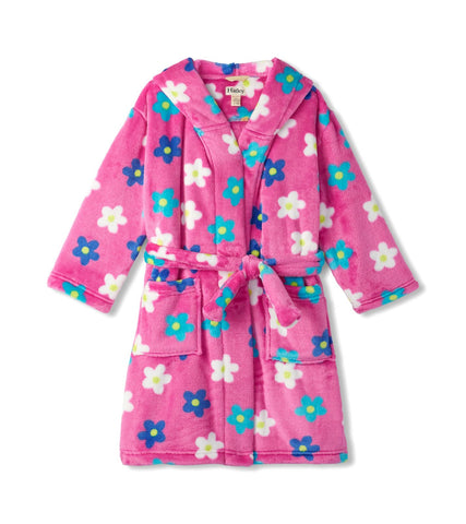 Hatley Girls Phlox Pink Daisy Fuzzy Fleece Robe