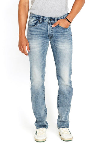 Buffalo Mens Straight Six Whiskered and Contrasted Jeans